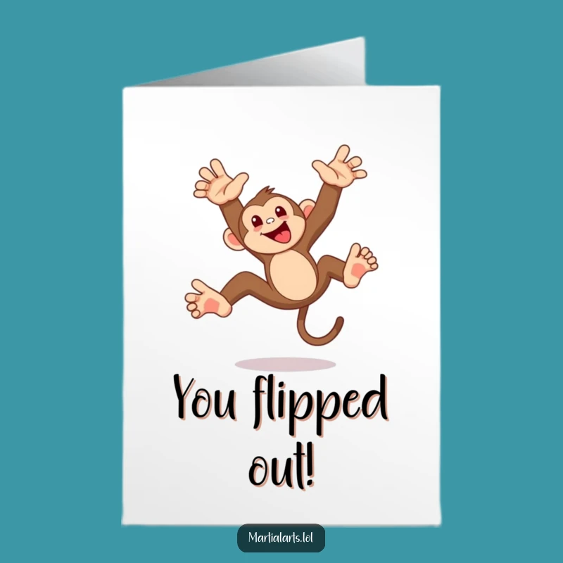 Free Printable Monkey Flip Congrats Card: Funny Downloadable Gift for Achievers
