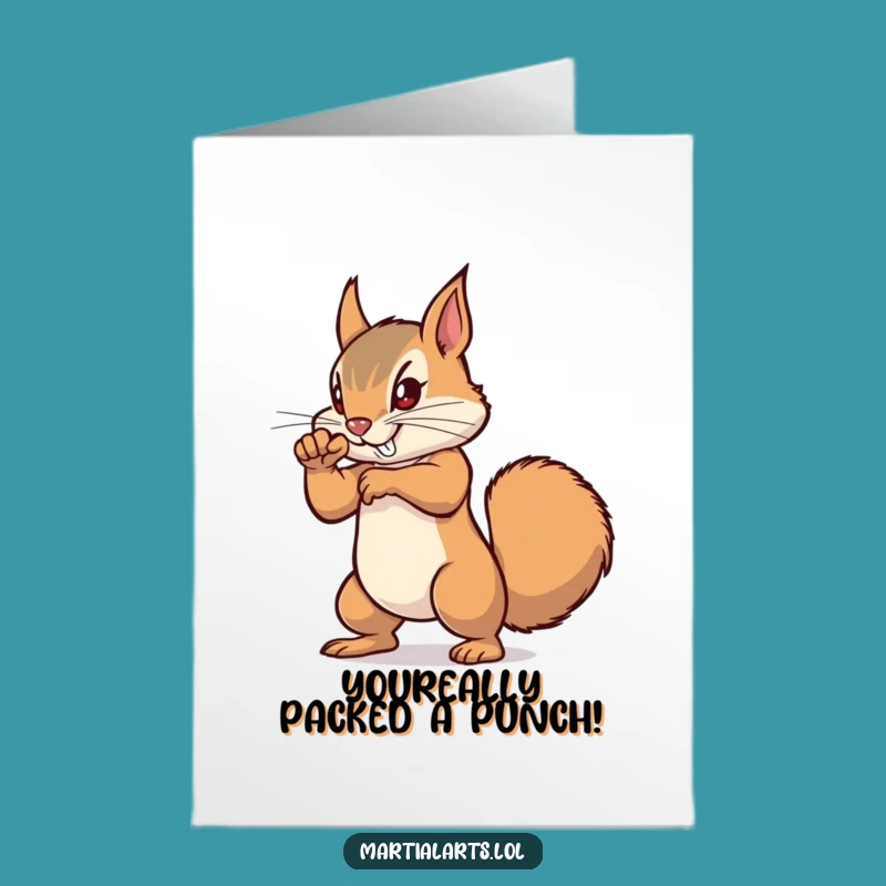 Free Printable Squirrel Punch Congrats Card - Dynamic Downloadable for Champions