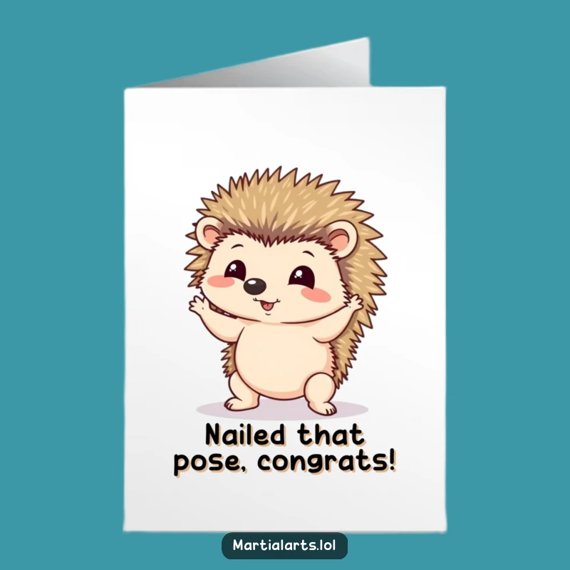 Free Printable Wobbly Hedgehog Congrats Card - Funny Downloadable Achievement!