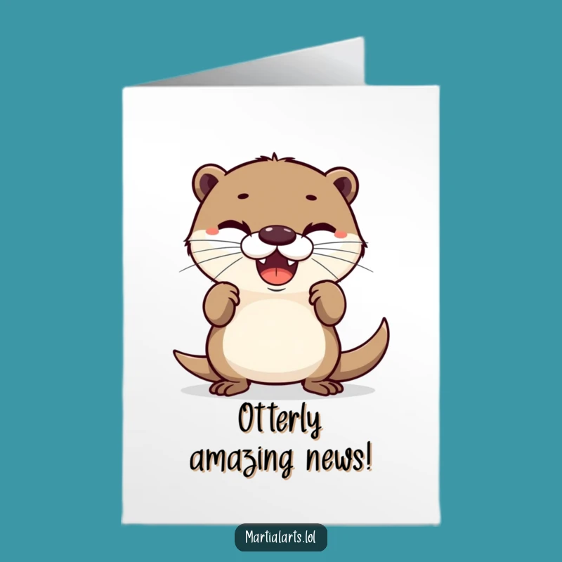 Free Printable Otter Congratulations Card: Defensive Joy for a Funny Downloadable Gift
