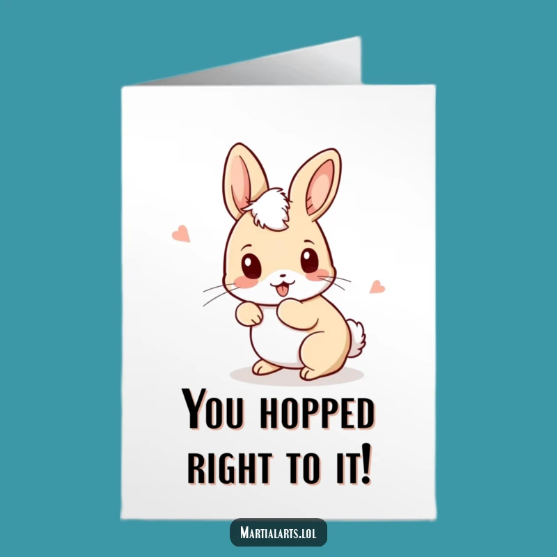 Free Printable Congrats Card: Zippy Rabbit Moves, Amazing Downloadable Gift!