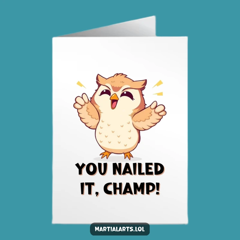 Free Printable Owl Congrats Card - Hilarious Downloadable Achievement Celebration!
