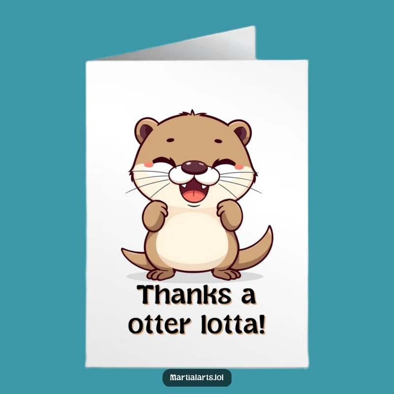 Free Printable Thank You Card Otter: Defensive Gratitude for a Funny Downloadable Gift