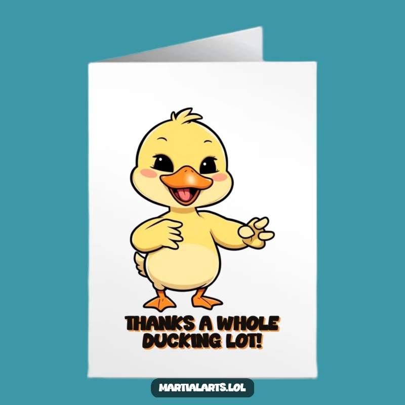 Free Printable Thank You Card: Duck's Beak Move - Funny Downloadable Gratitude