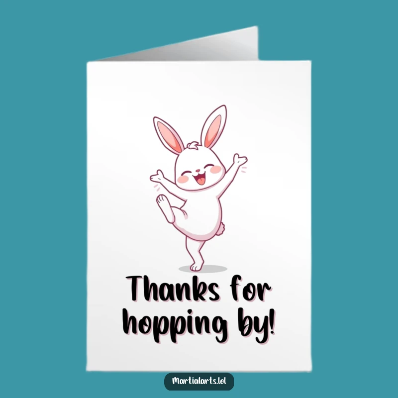 Free Printable Funny Bunny Thank You Card: Hoppy Thanks Downloadable