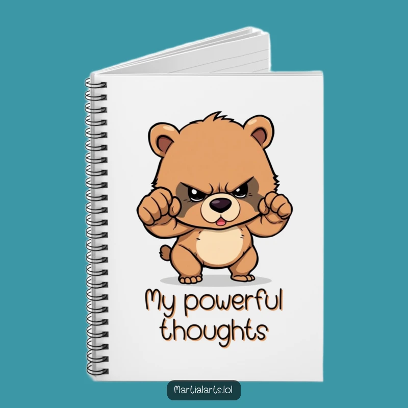 Funny Determined Bear Cub Punch Notebook - Plan Your Victory