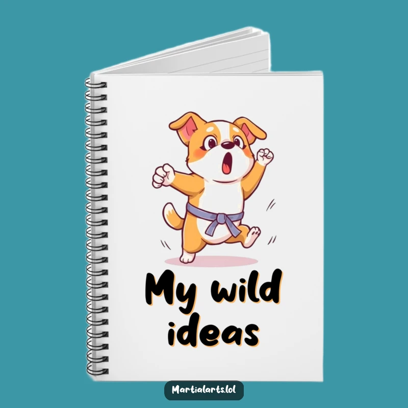 Funny Dog Martial Arts Kick Notebook: Journaling Fun for Dog Lovers