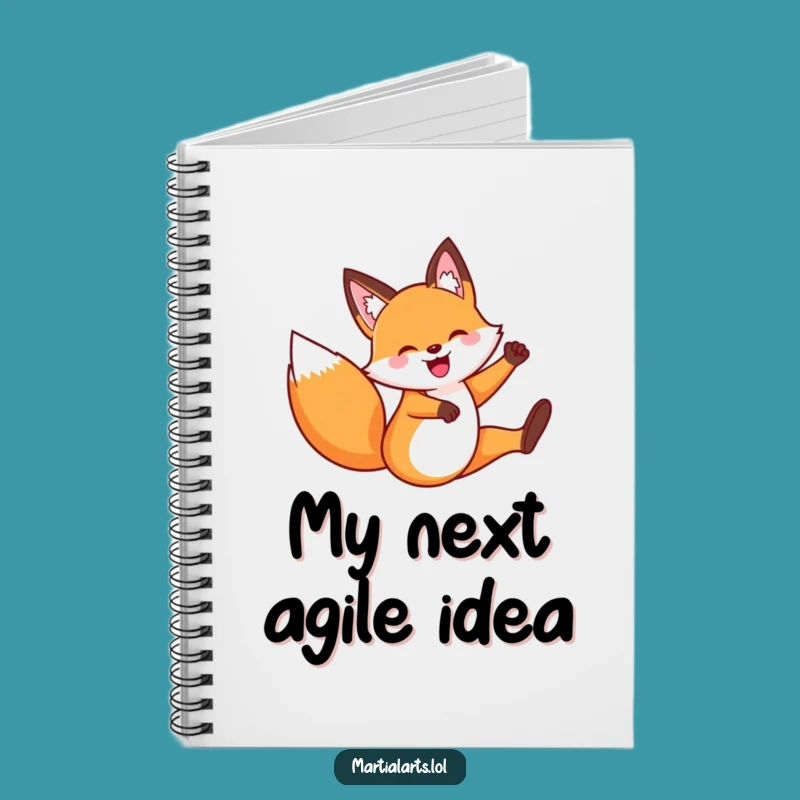 Funny Fox Flying Kick Notebook: Jot Down Ideas with Zest!
