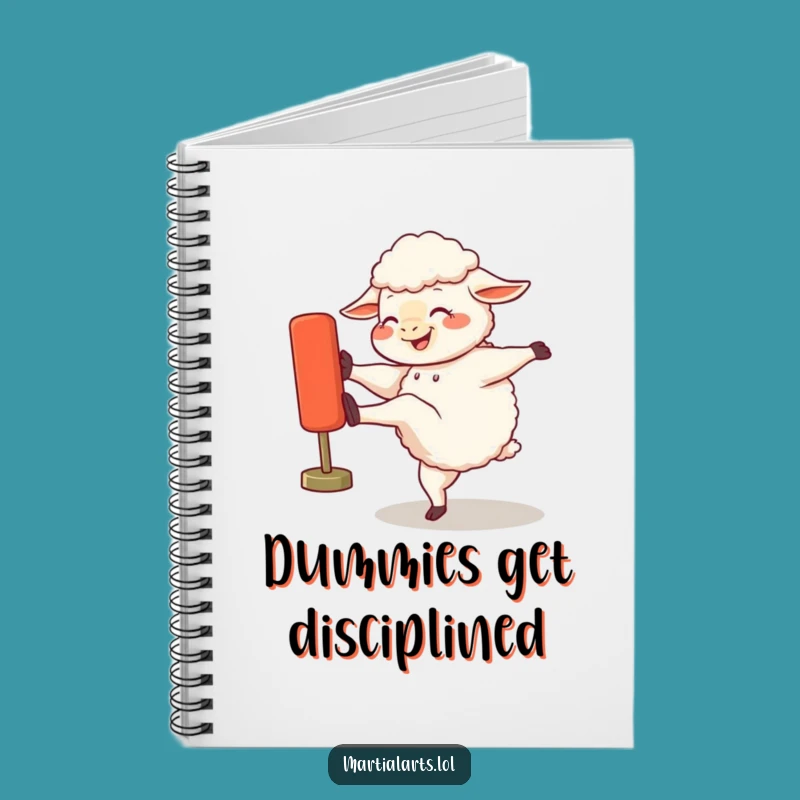 Funny Giggling Sheep Kicking Dummy Notebook - Journal & Funny Gift Idea