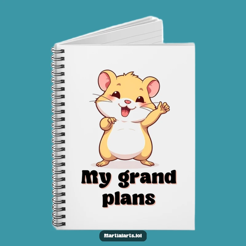 Funny Hamster Martial Arts Notebook - Jot Down Plans with Power