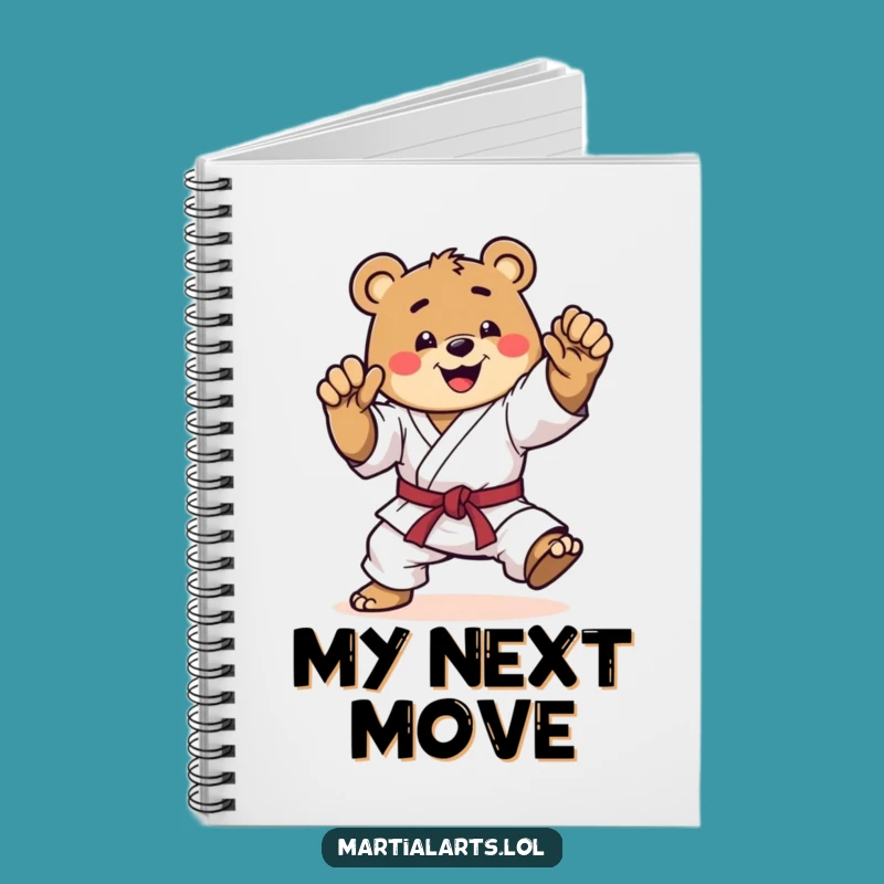 Funny Karate Bear Notebook: Journal Your Moves with a Kicking Bear, Creative Funny Gift