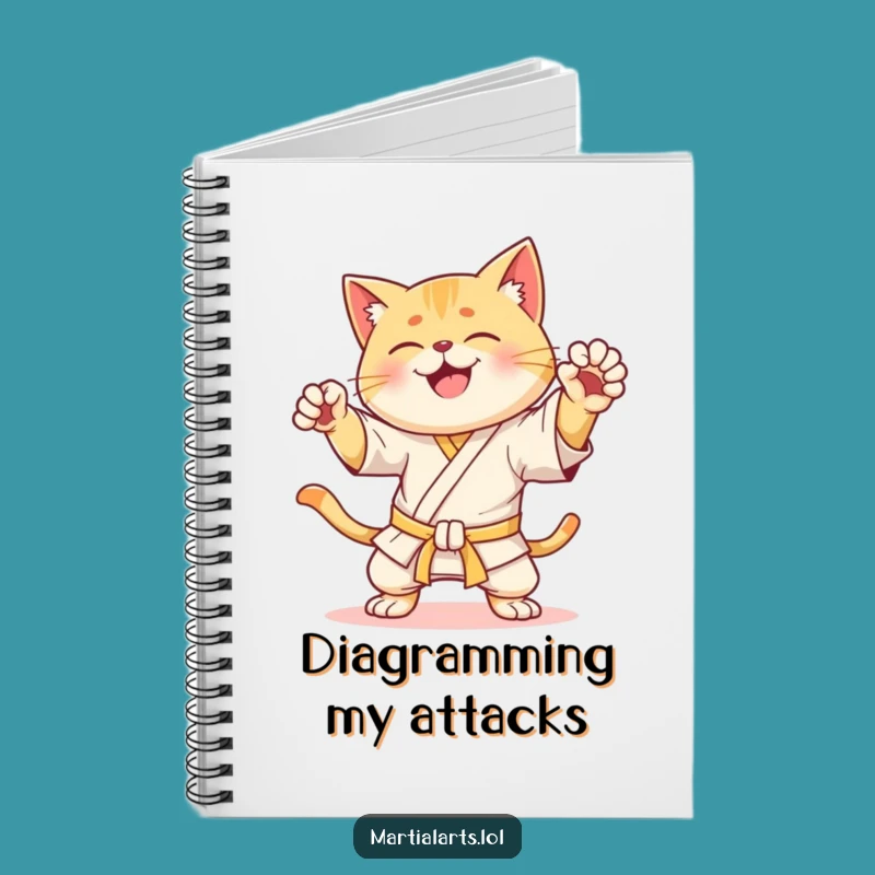 Funny Karate Cat Notebook: Jot Down Ideas, Hilarious Gift for Students and Writers