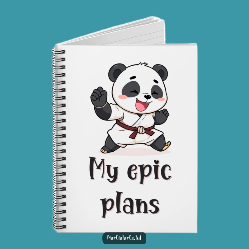 Funny Panda Notebook: Plan Your Moves with a Kung Fu Chop Funny Gift