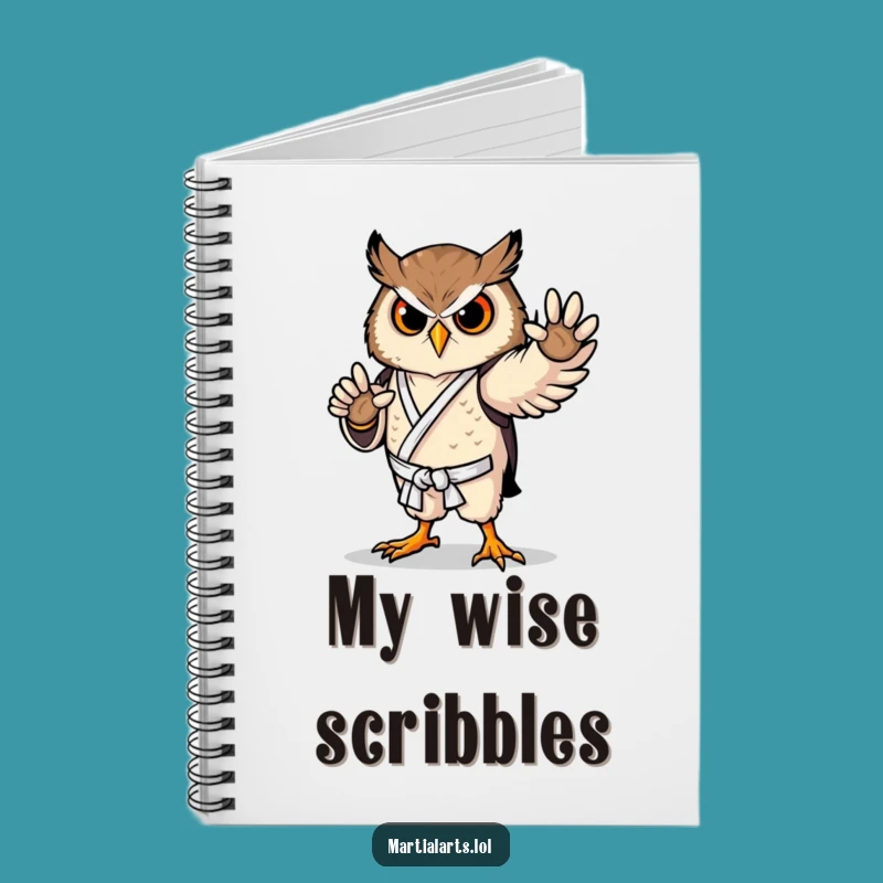 Funny Proud Owl Karate Notebook - Wise Martial Arts Journal
