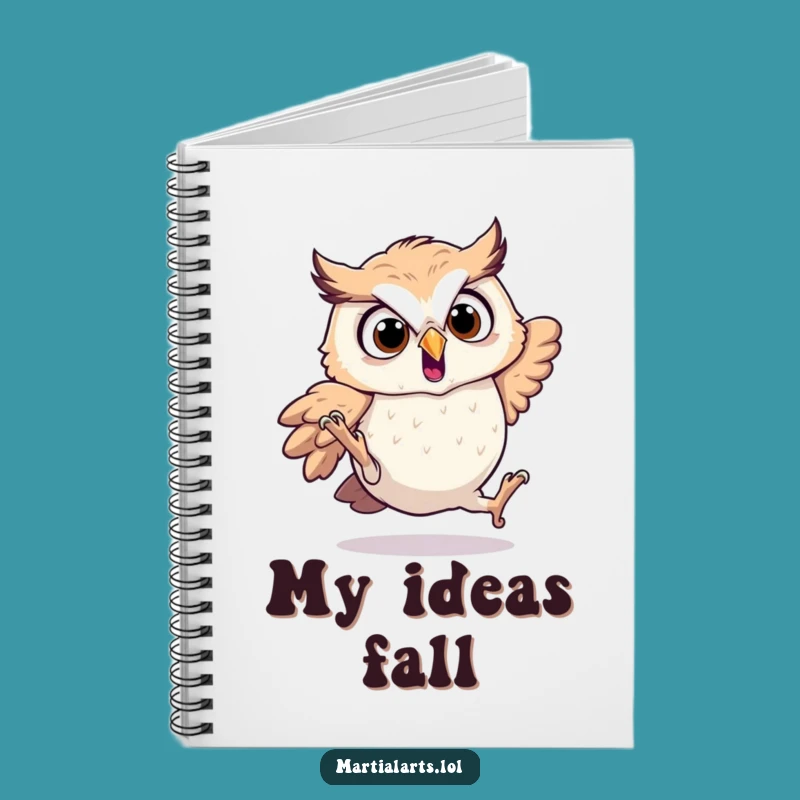 Funny Startled Owl Notebook - Tumble Your Thoughts, Gift for Planners