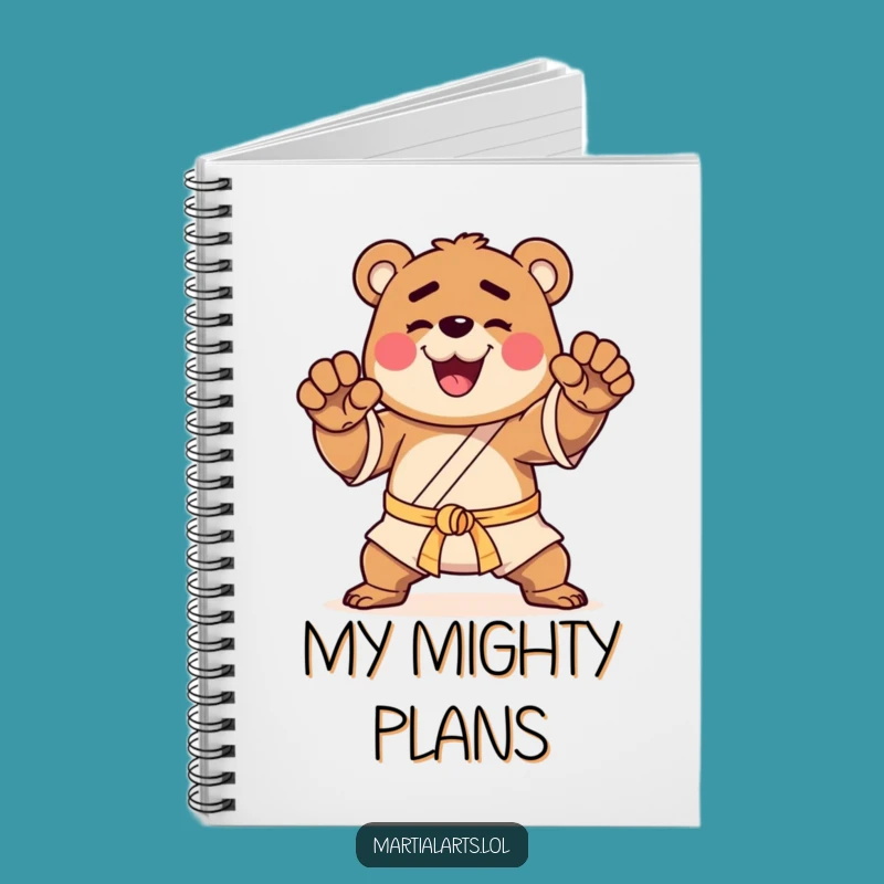 Funny Bear Martial Arts Notebook - Jot Down Your Training Goals