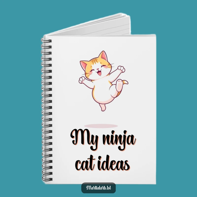 Funny Cat Kick Notebook - Journal Your Agile Ideas Gift