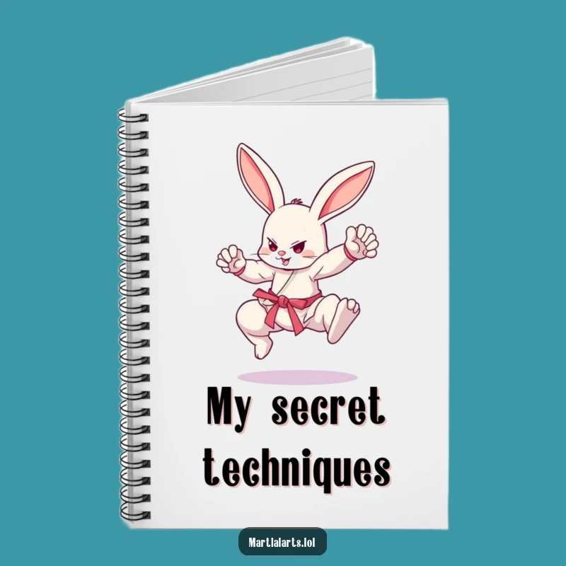 Funny Bouncing Bunny Martial Arts Notebook - Record Your Moves with Precision