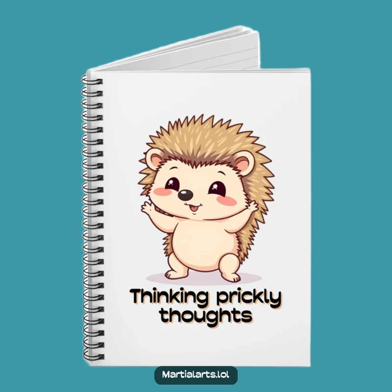 Funny Hedgehog Yoga Notebook - Jot Down Notes with Wobbly Charm