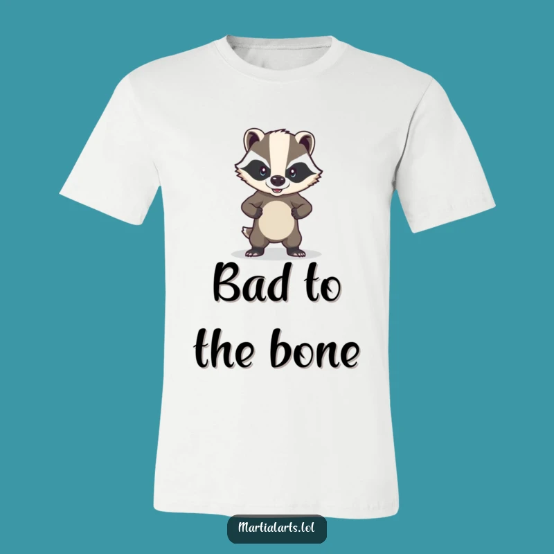 Funny Brave Badger T-Shirt - Stand Tough, Hilarious Gift for the Bold