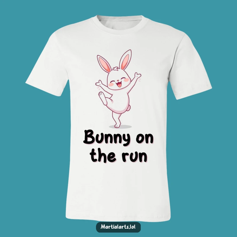 Funny Bunny High Knee T-Shirt: Workout in Whimsy!