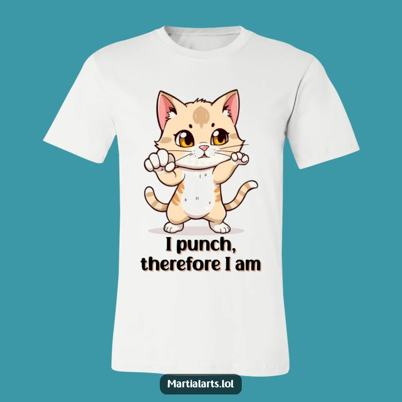 Funny Cat Punch T-Shirt: Unleash Your Inner Fighter!