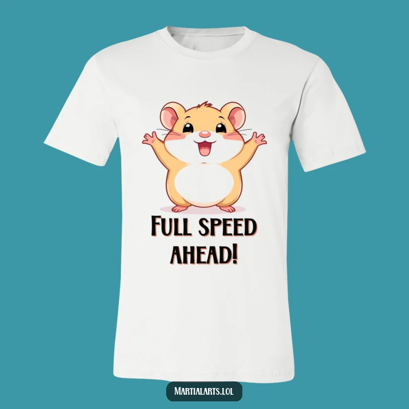 Funny Happy Hamster T-Shirt - Energetic Critter Comfort Tee