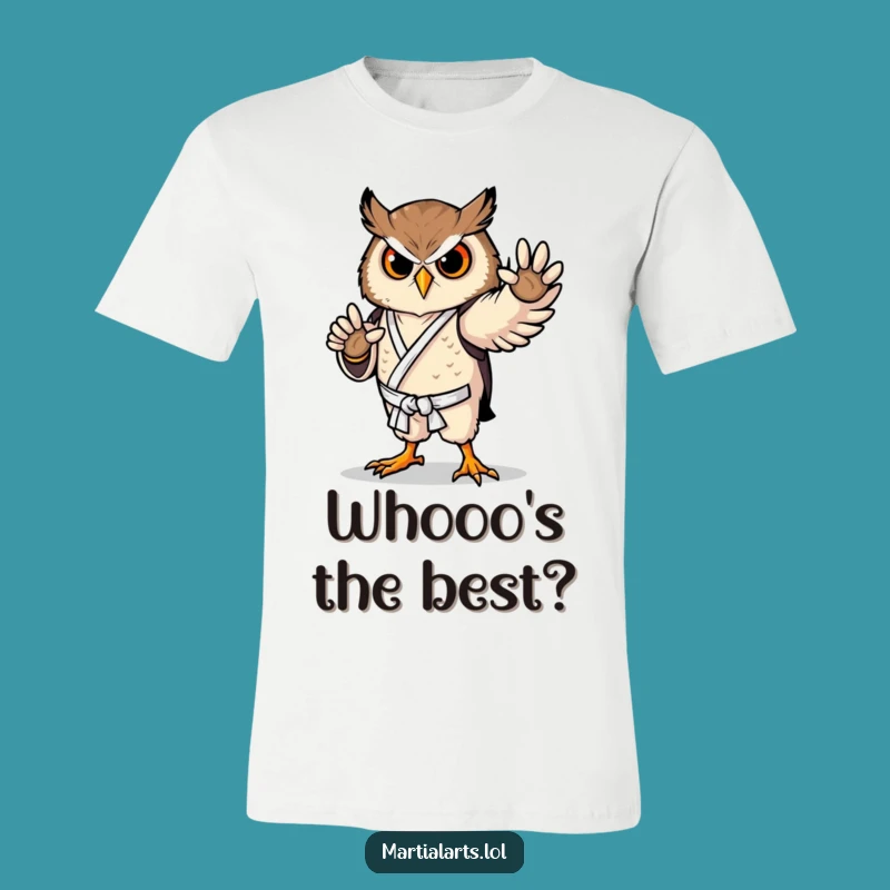 Funny Proud Owl Karate T-Shirt - Wise Martial Arts Bird Tee