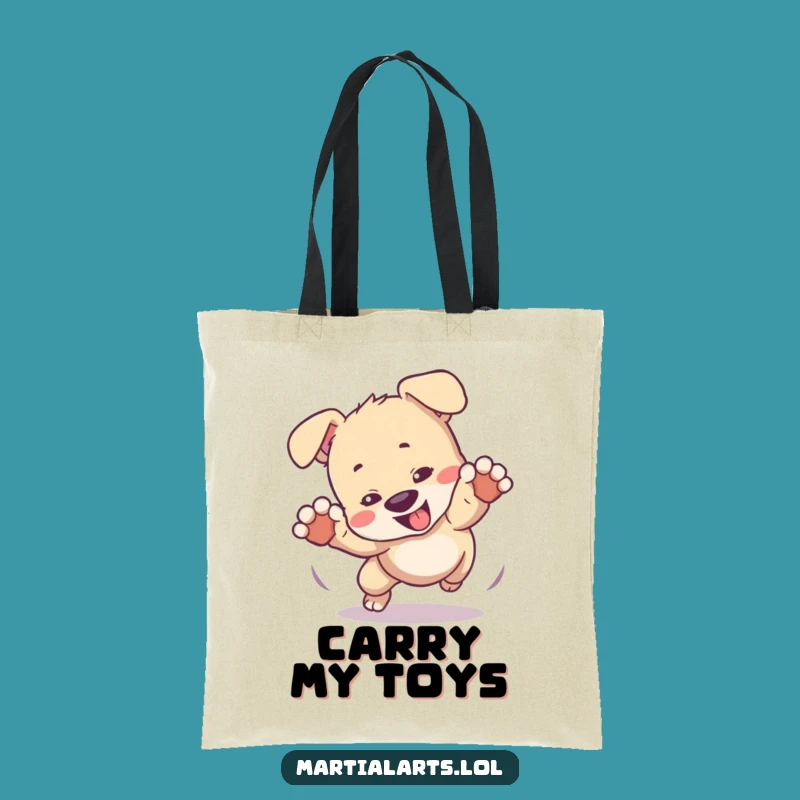 Funny Puppy Tote Bag: Playful Dog Carry-All for Pet Lovers Gift