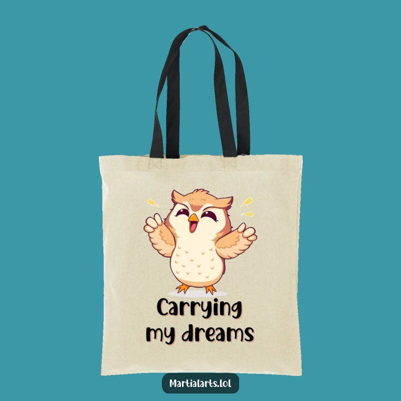 Funny Giggling Owl Tote Bag - Carry Your Laughs with Style