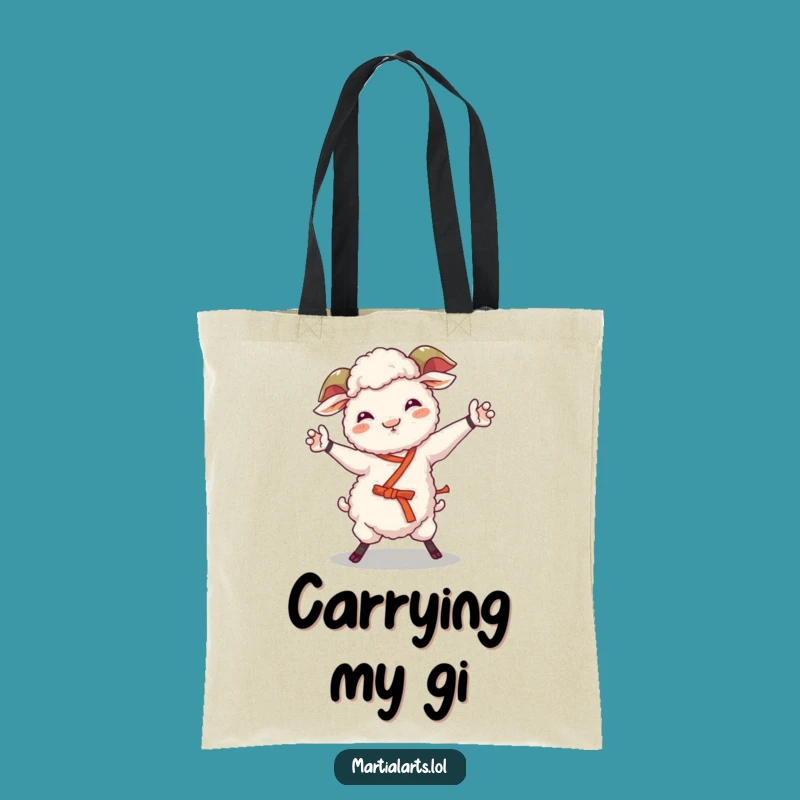Funny Sheep Martial Arts Tote: Carry Your Laughs in Style!