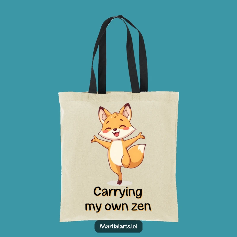 Funny Fox Balance Tote Bag: Carry Your Essentials with Hilarious Flair