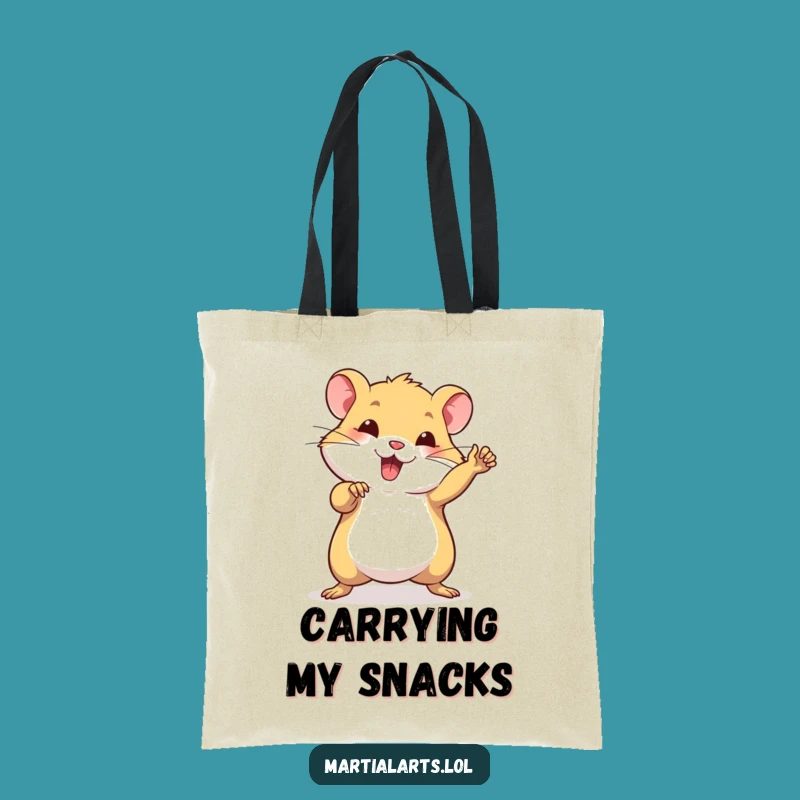 Funny Hamster Martial Arts Tote Bag - Carry Your Strength