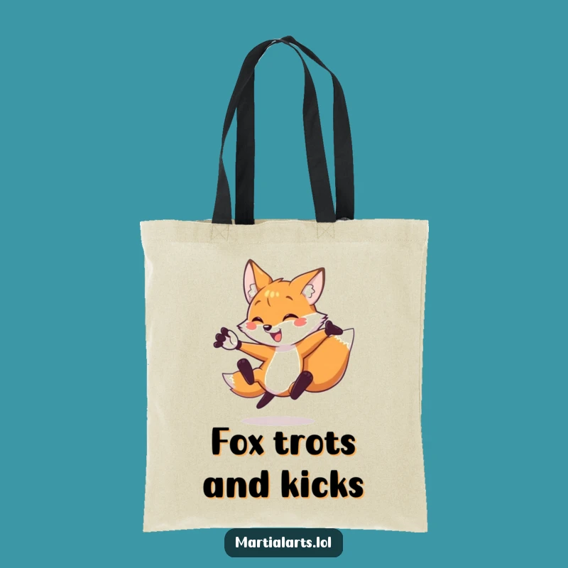 Funny Fox Kick Tote Bag: Spacious & Hilarious Martial Arts Carry-All