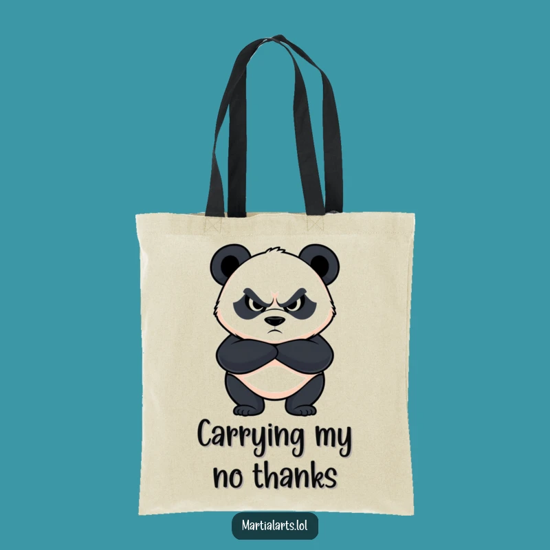 Funny Panda Guard Tote Bag: Carry Your Strength with Hilarious Flair