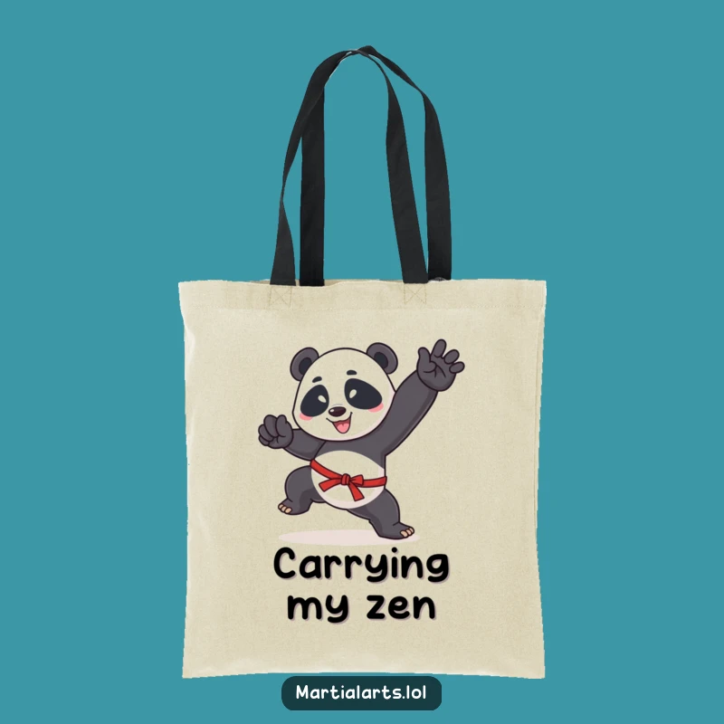 Funny Panda Tote Bag: Durable Martial Arts Style Carry-All Gift